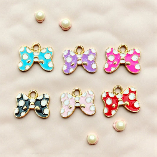 Elegant bow-shaped charms for jewelry and craft making