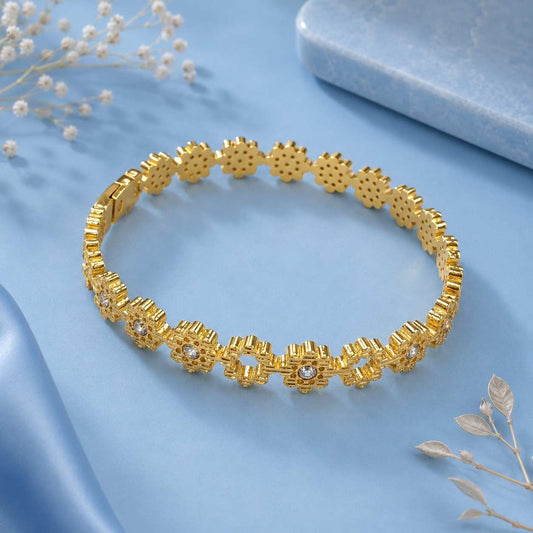 Premium Anti Tarnish Bracelet for Women – Stainless Steel Gold Bracelet (EFCATB0013)
