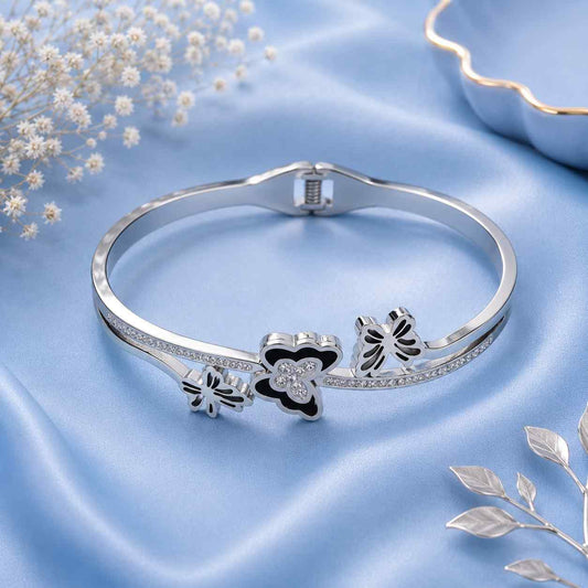 Premium Anti Tarnish Bracelet for Women – Stainless Steel Silver Bracelet (EFCATB0014)