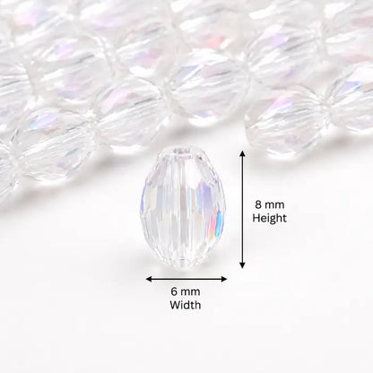 Faceted Drop Crystal Beads – EFCDCB0021