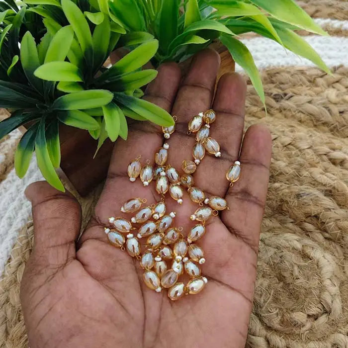 Oval Glass Crystal Hanging Beads