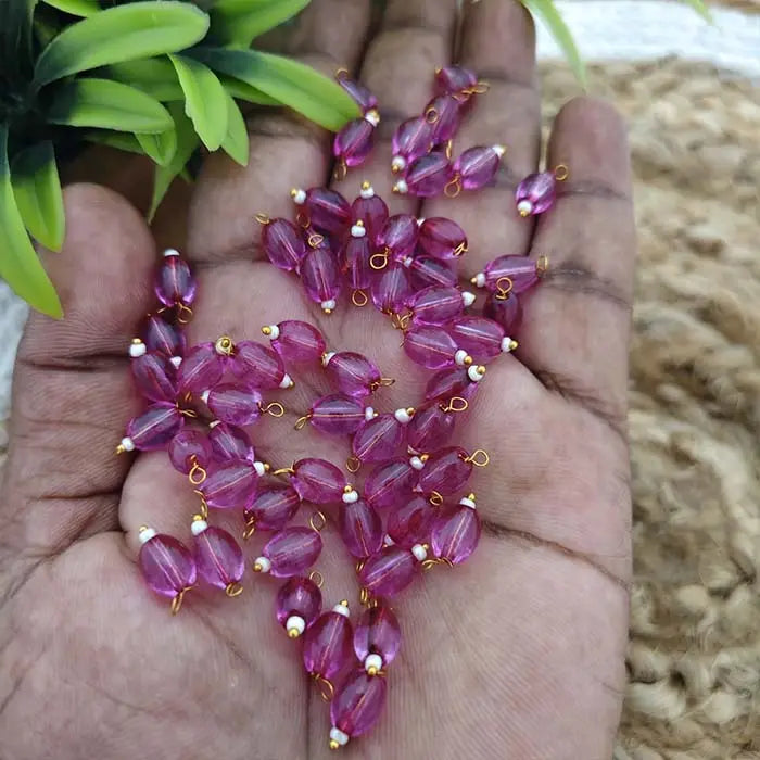 Oval Glass Crystal Hanging Beads