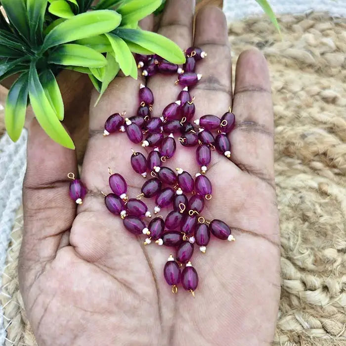 Oval Glass Crystal Hanging Beads
