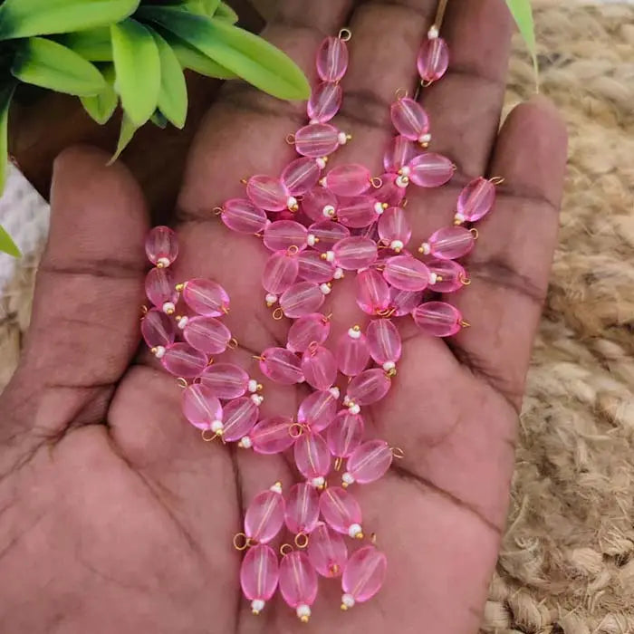 Oval Glass Crystal Hanging Beads