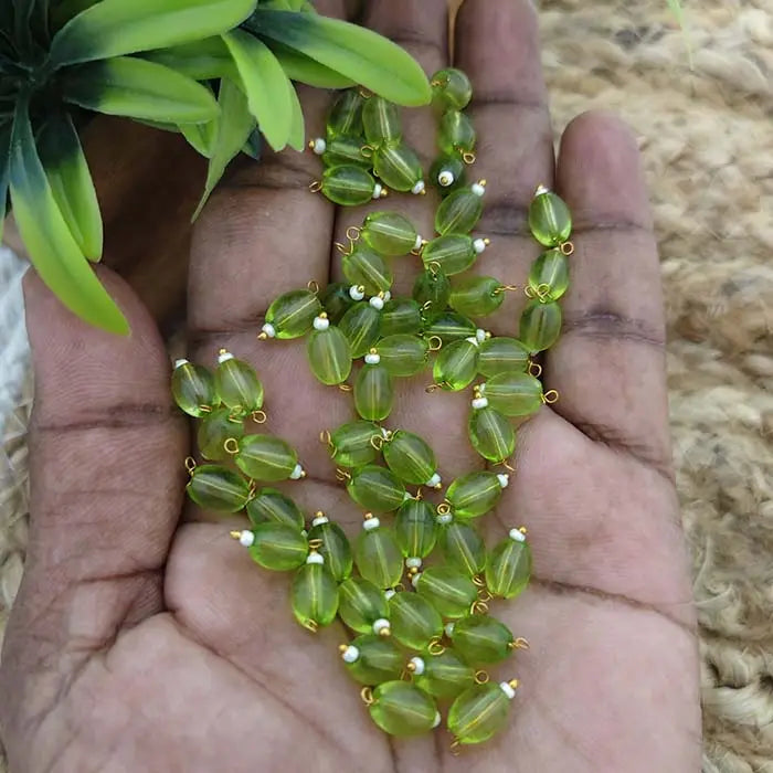 Oval Glass Crystal Hanging Beads