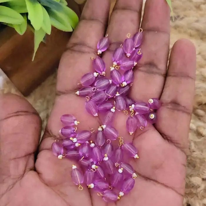 Oval Glass Crystal Hanging Beads