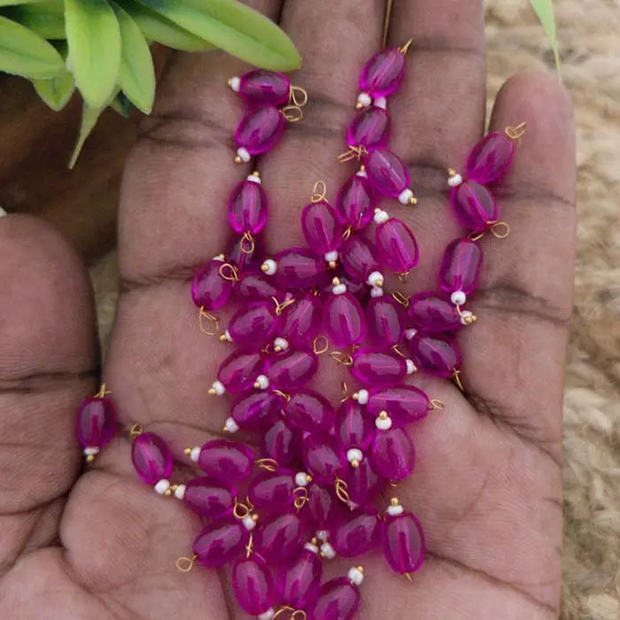 Oval Glass Crystal Hanging Beads