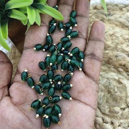 Oval Glass Crystal Hanging Beads