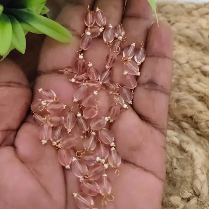 Oval Glass Crystal Hanging Beads