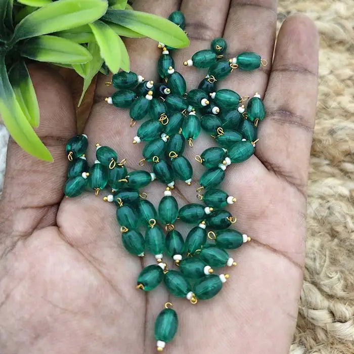 Oval Glass Crystal Hanging Beads