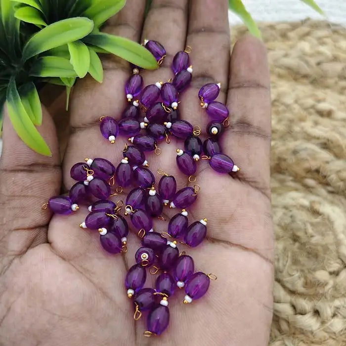 Oval Glass Crystal Hanging Beads