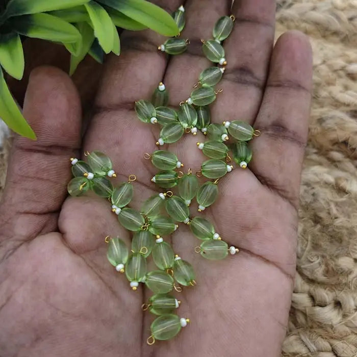 Oval Glass Crystal Hanging Beads