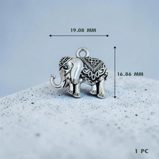 Elephant Silver Metal Charms