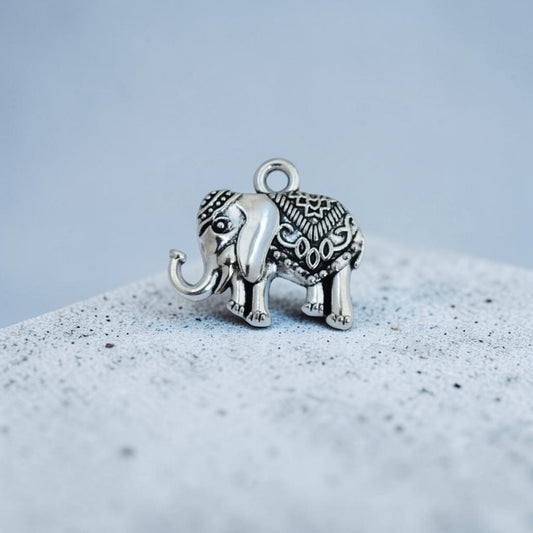 Elephant Silver Metal Charms