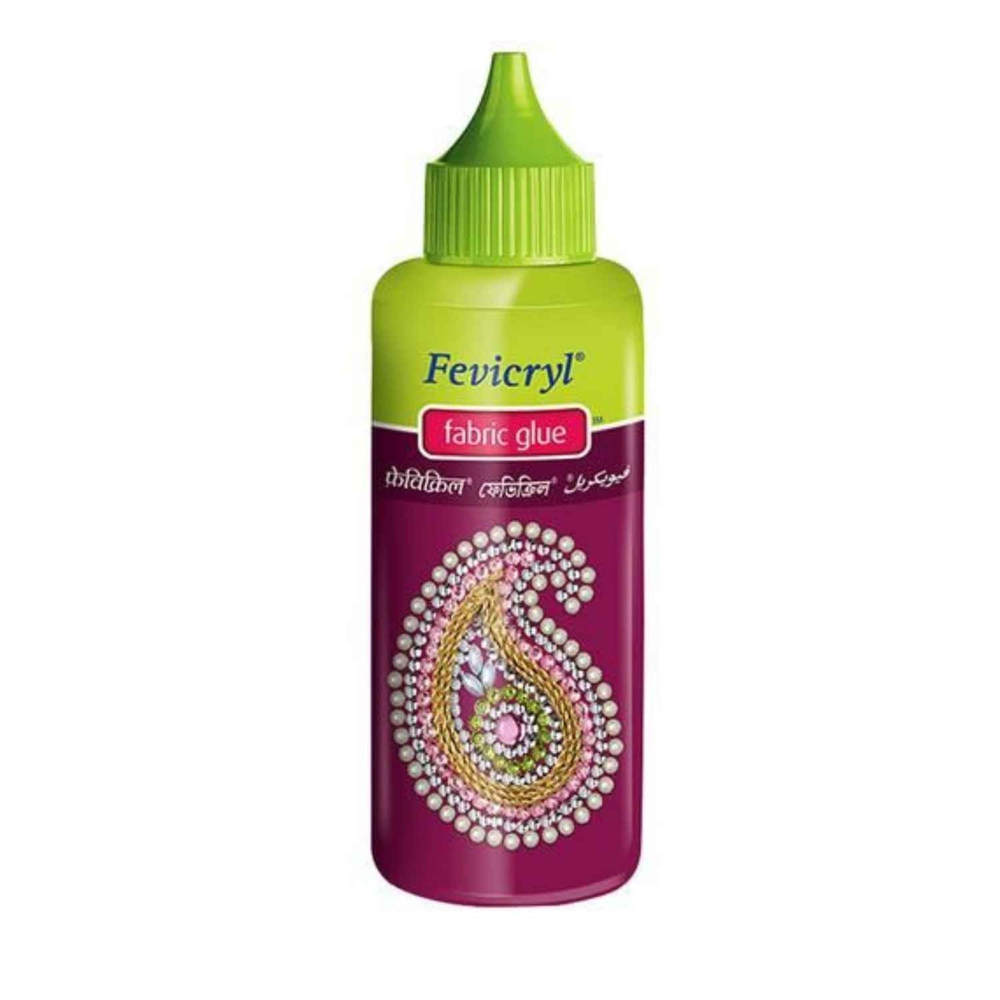 Fevicryl Fabric Glue for decorating clothes with mirror pieces, stones, laces, sequins and patchwork designs
