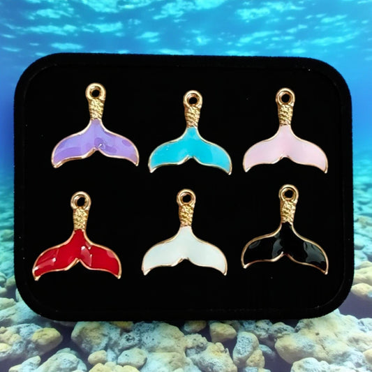 Fish tail-shaped charms for jewelry and craft making