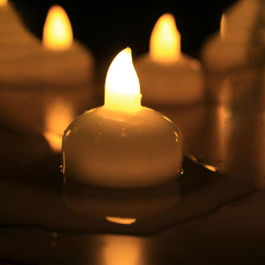 Water Sensor Floating Candle | Smokeless and Flameless Battery Operated LED Diyas - 2 Pcs