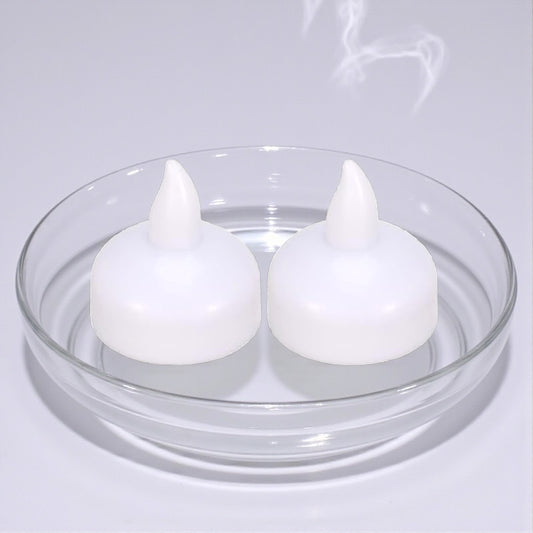 Water Sensor Floating Candle | Smokeless and Flameless Battery Operated LED Diyas - 2 Pcs