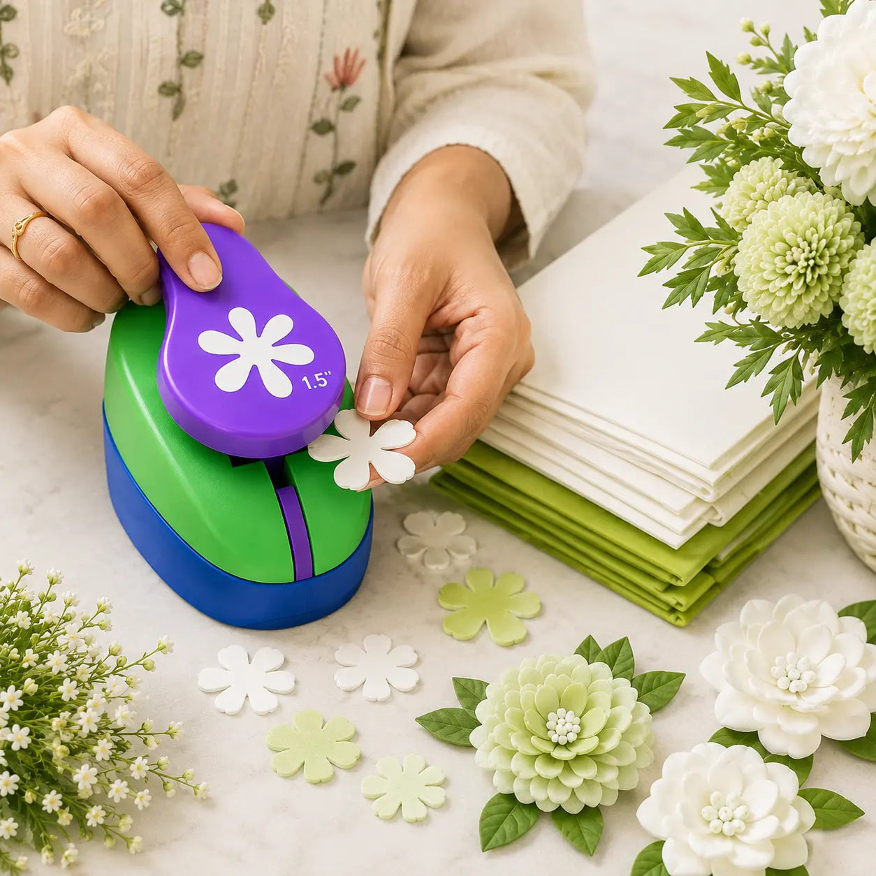 Foam Kanakambaram Flower Making Punch Machine  - 1.5 Inch
