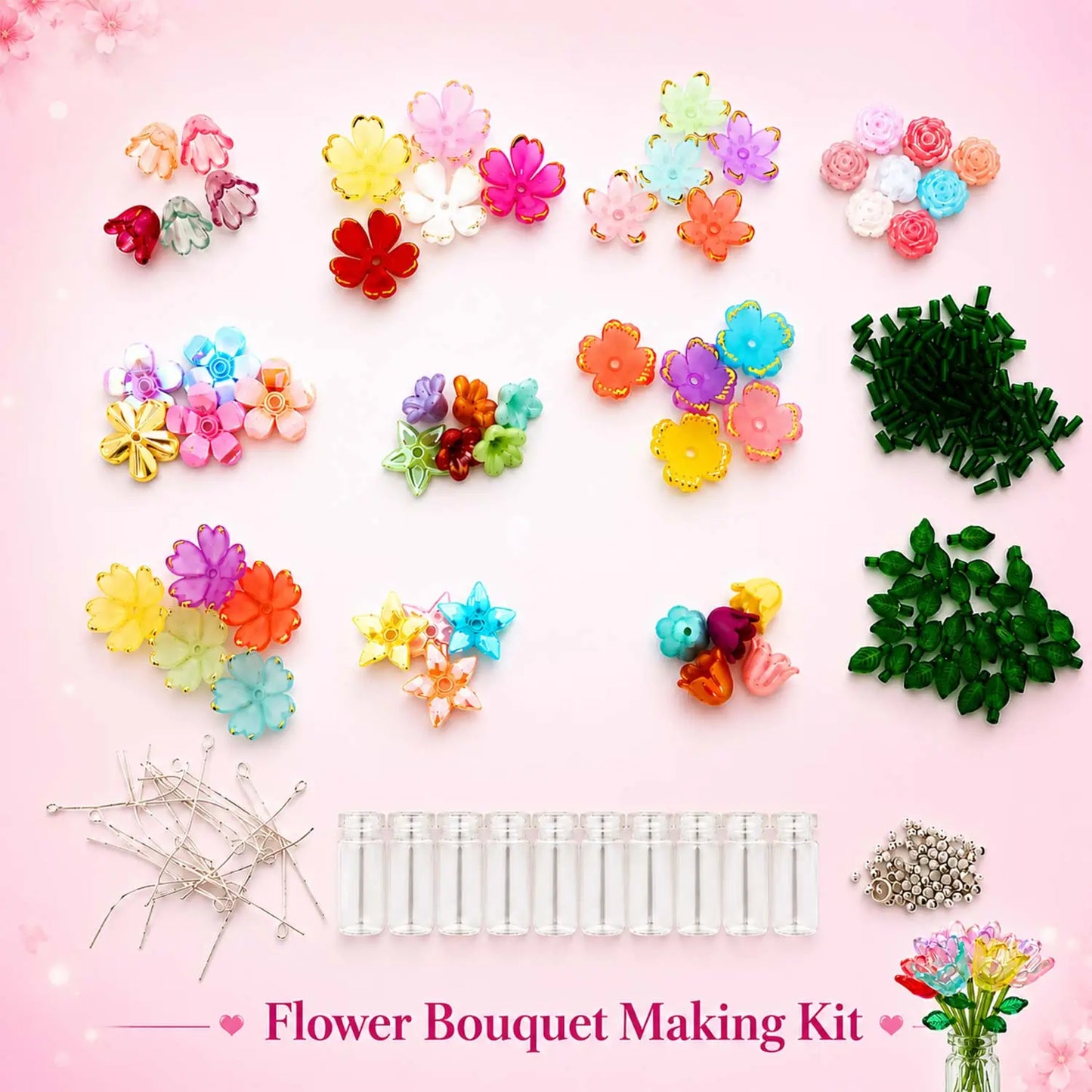 Glass Flower Bouquet Making Kit