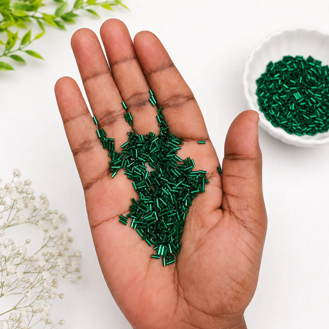 Glass Tube Cut Beads