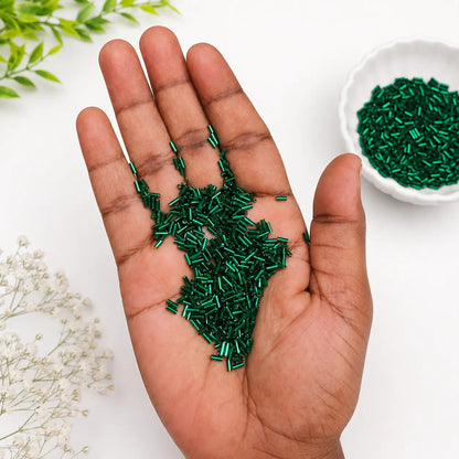 Glass Tube Cut Beads