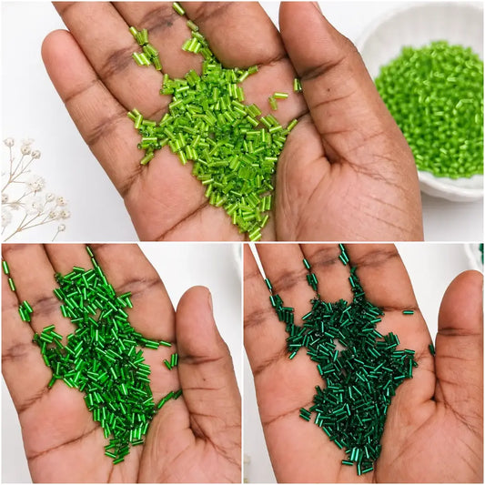 Glass Tube Cut Beads