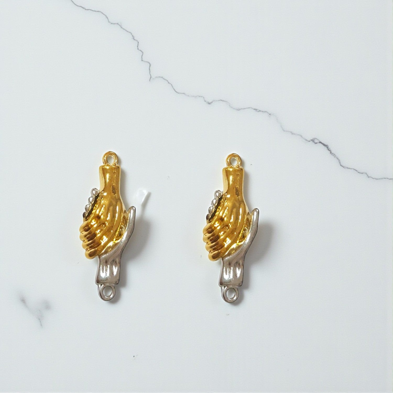 Gold and Silver Couple Magnetic Hand