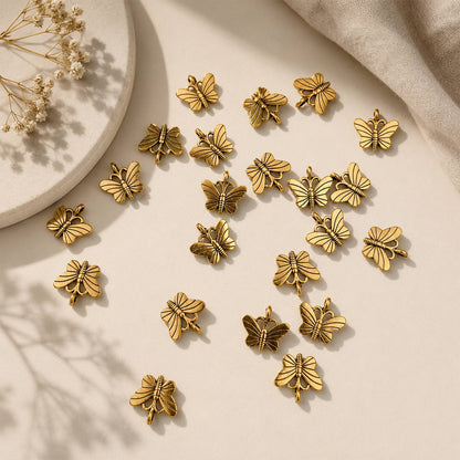 Metal Butterfly Charms (Gold) - 1 PC