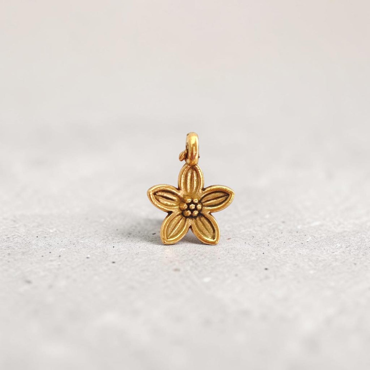 Golden Flower Metal Charms