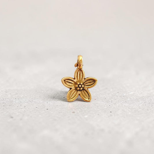 Golden Flower Metal Charms