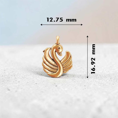 Golden Peacock Metal Charms