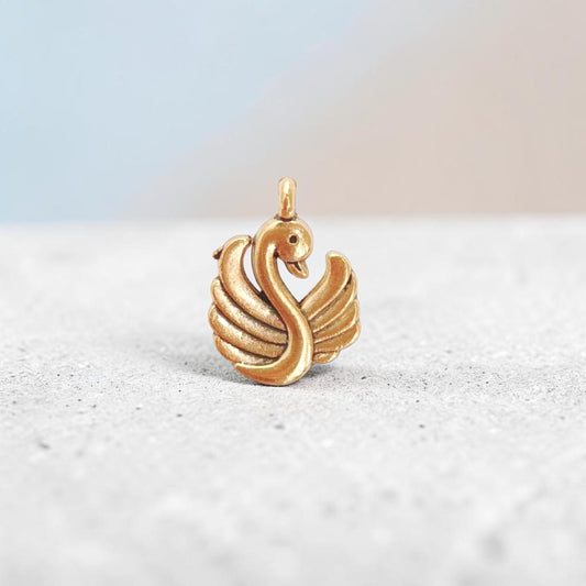 Golden Peacock Metal Charms