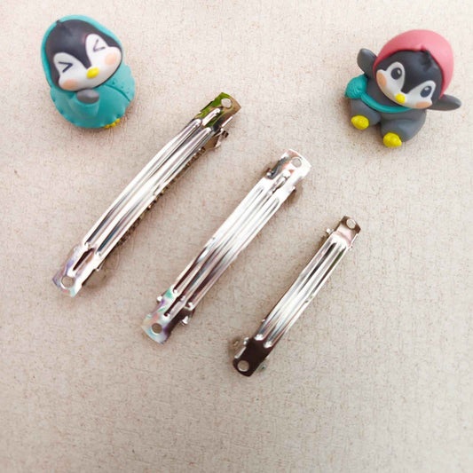 Hair Center Clip Base Silver (1 Pc)