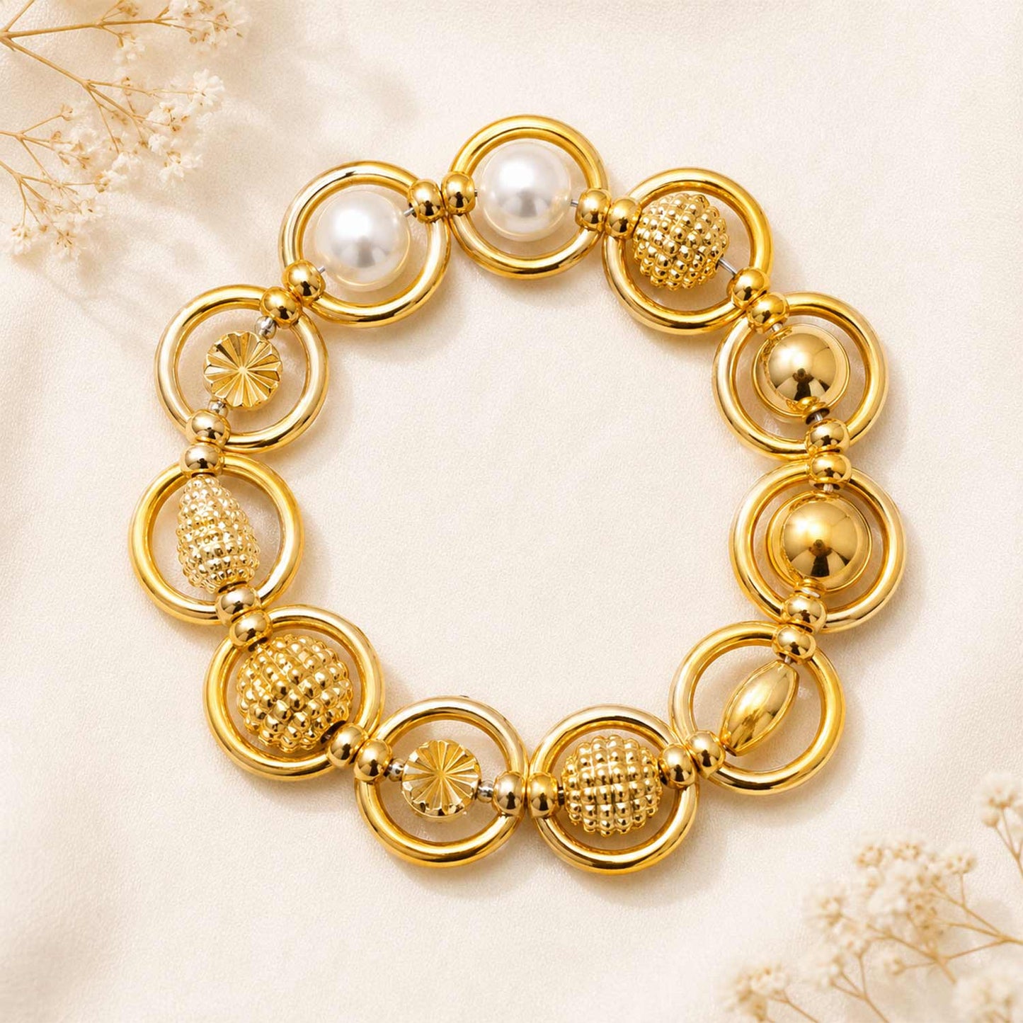 Hallow Spacer Ring with Two Side Holes - 50 Pcs
