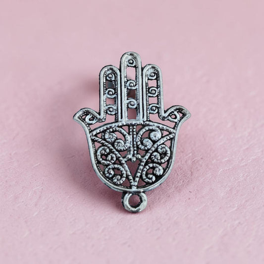 Hamsa Hand Silver Metal Charms