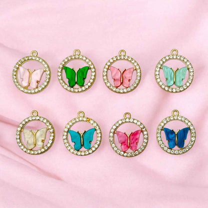 Butterfly Stone Ring Charm