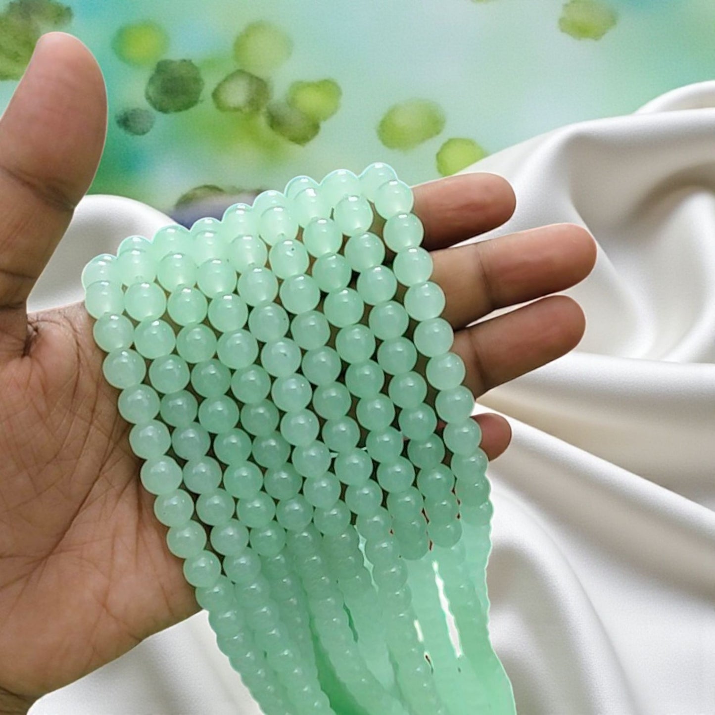 Jelly Beads 8mm - Pastel Green