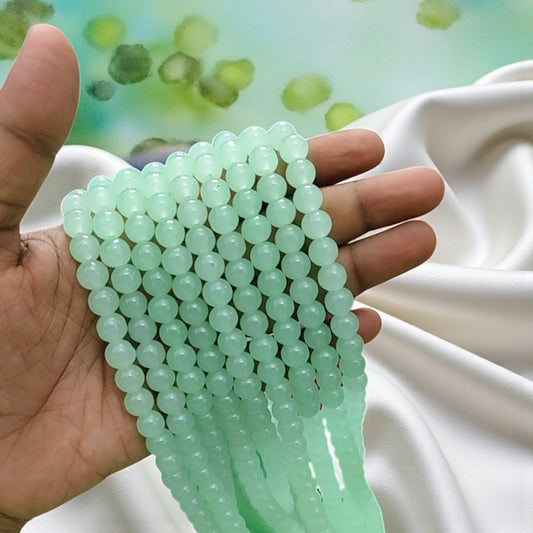 Jelly Beads 8mm - Pastel Green