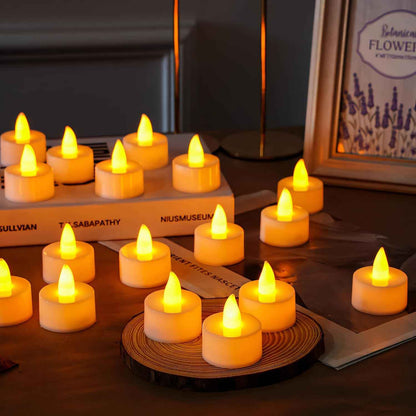 LED Tealight Candle - Battery Operated Flameless & Smokeless Decorative Lights - 2 PC