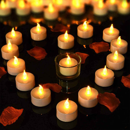 LED Tealight Candle - Battery Operated Flameless & Smokeless Decorative Lights - 2 PC