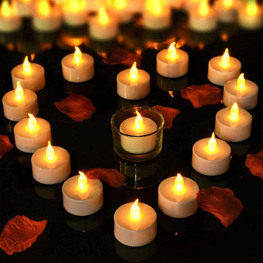 LED Tealight Candle - Battery Operated Flameless & Smokeless Decorative Lights - 2 PC