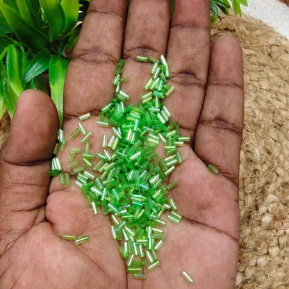 Glass Bugle Tube Cut Beads