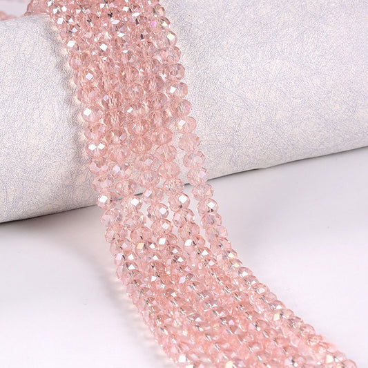 Light Pink Crystal Beads - 6 mm