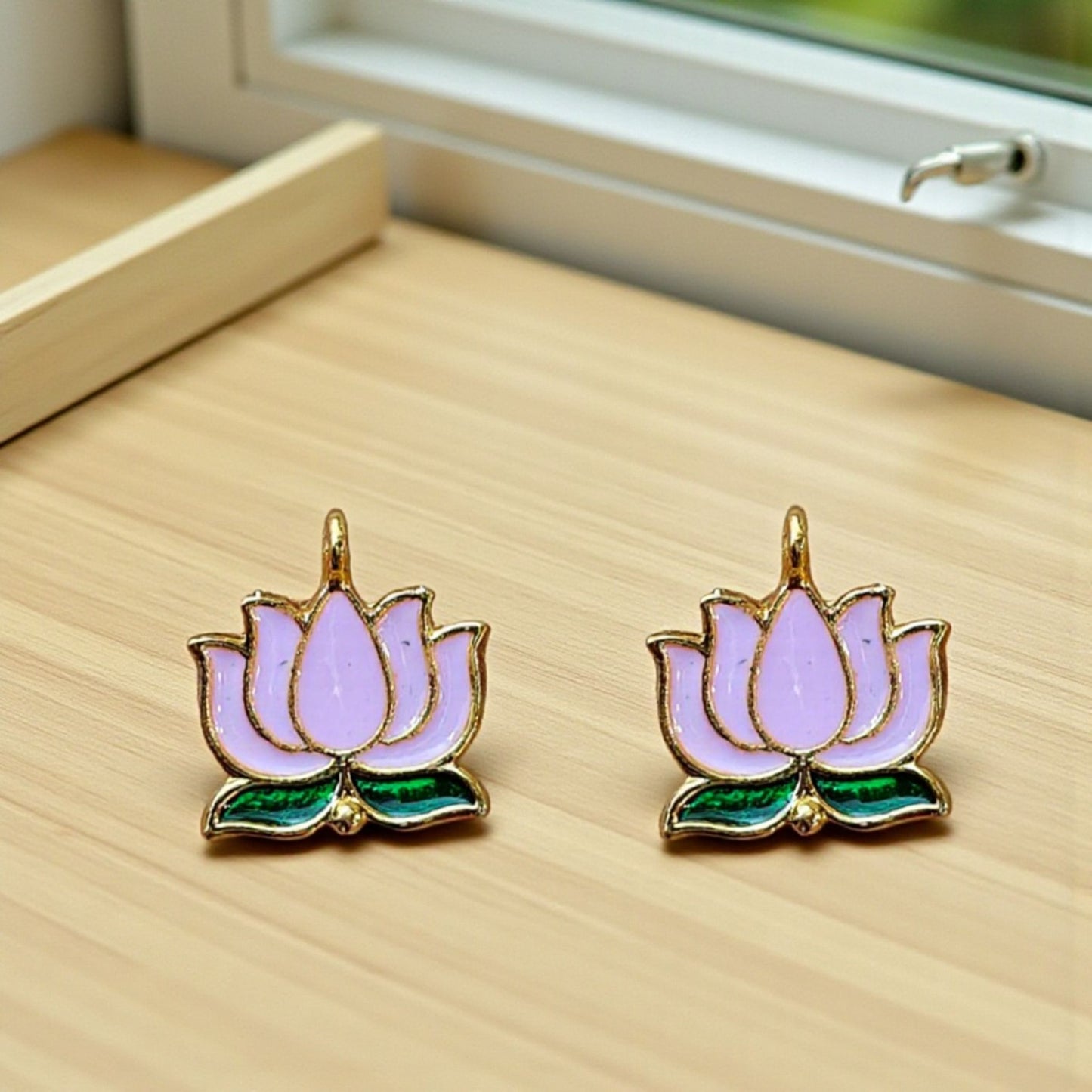 Light Pink Lotus Pendant for Invisible Jewellery Making and DIY Accessories