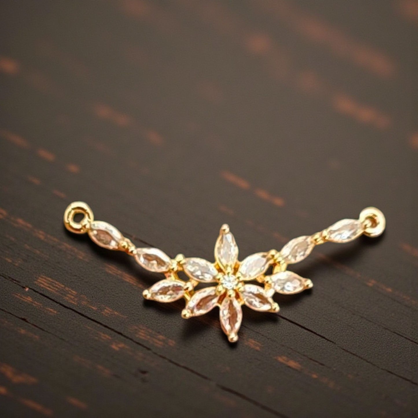 Luxury flower AD stone pendant for jewellery making with sparkling stones