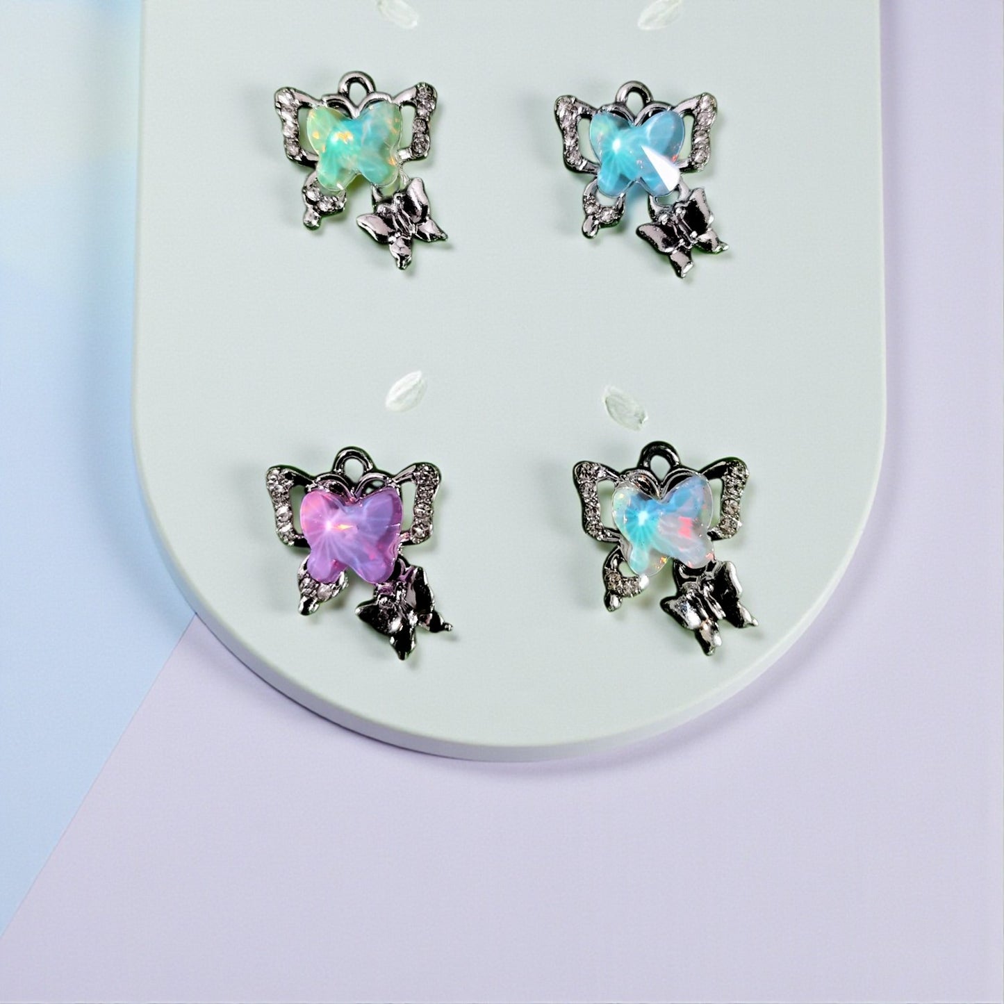 Luxury Butterfly Charm with Shimmering Stones for Bracelets, Necklaces, and DIY Jewellery