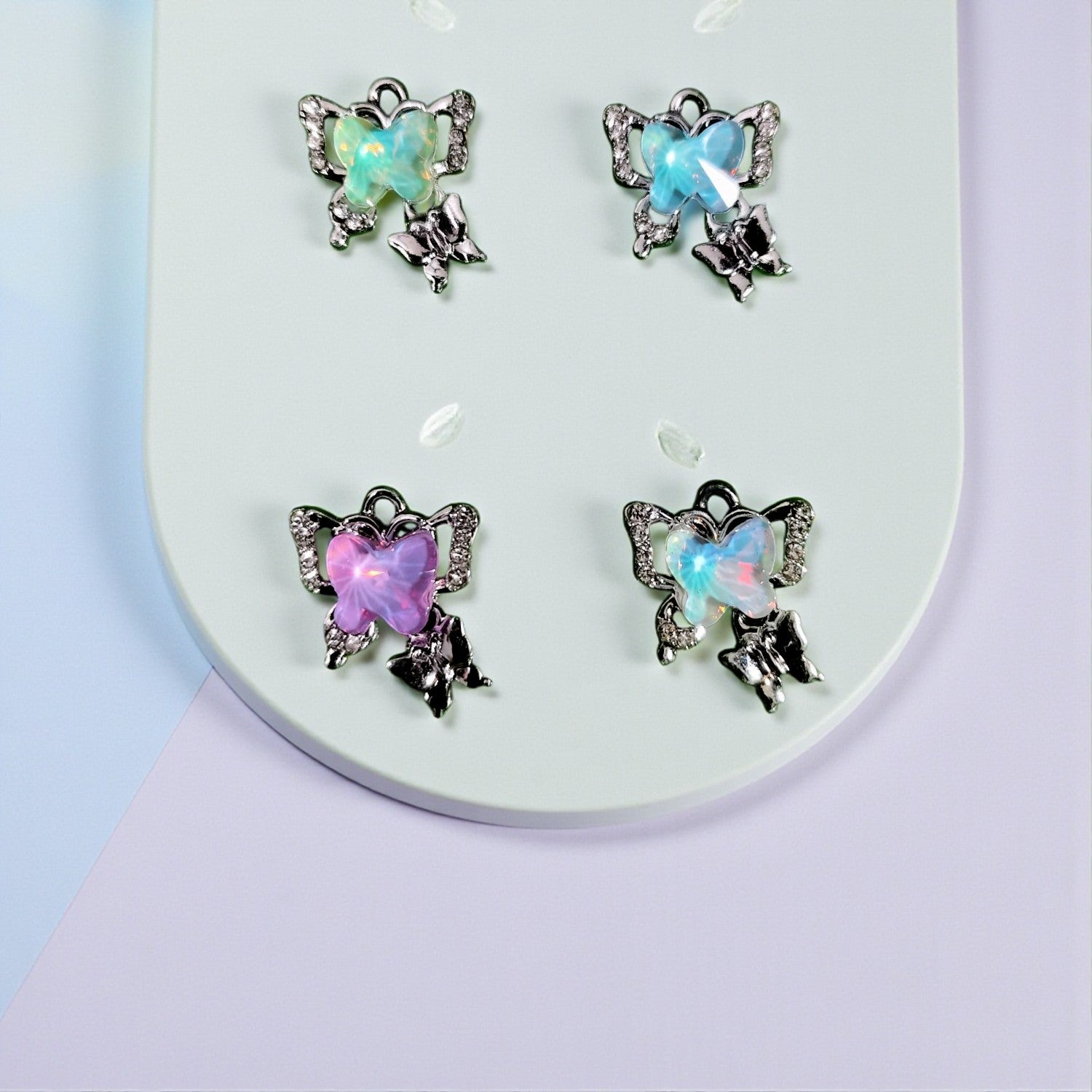 Luxury Butterfly Charm with Shimmering Stones for Bracelets, Necklaces, and DIY Jewellery