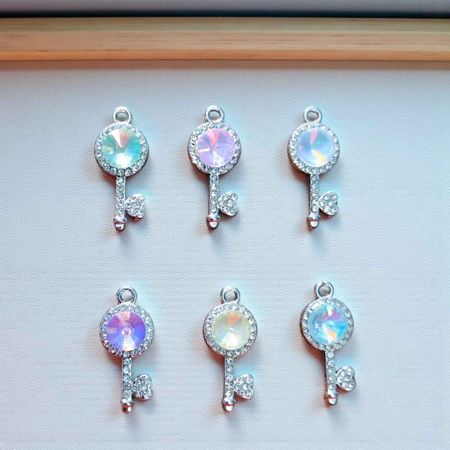 Luxury Key Shimmering Stone Charm – Sparkling Crystal Key Design – Eva ...
