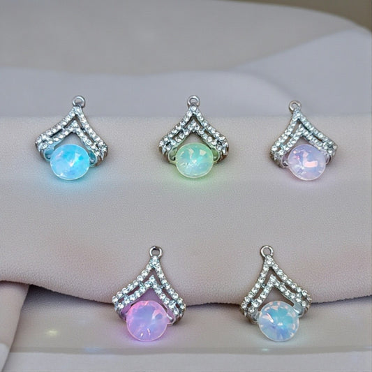 Luxury Drop Shape Shimmering Stone Charms - 1 Pc